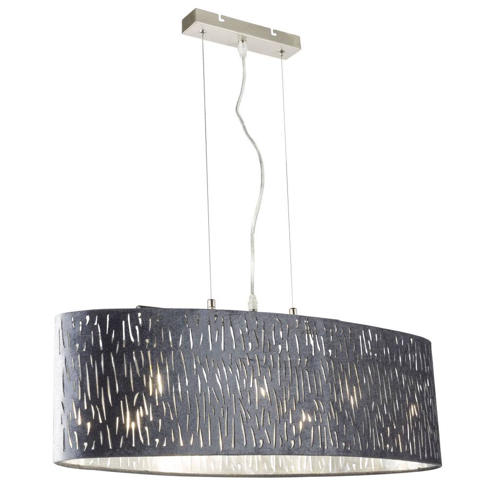 Pendel Lampe Wohn Zimmer Samt Hänge Decken Leuchte FERNBEDIENUNG im Set inkl RGB LED Leuchtmittel