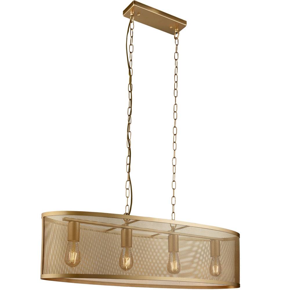 Design Hänge Decken Leuchte Käfig Design Wohn Zimmer Pendel Lampe GOLD Serarchlight