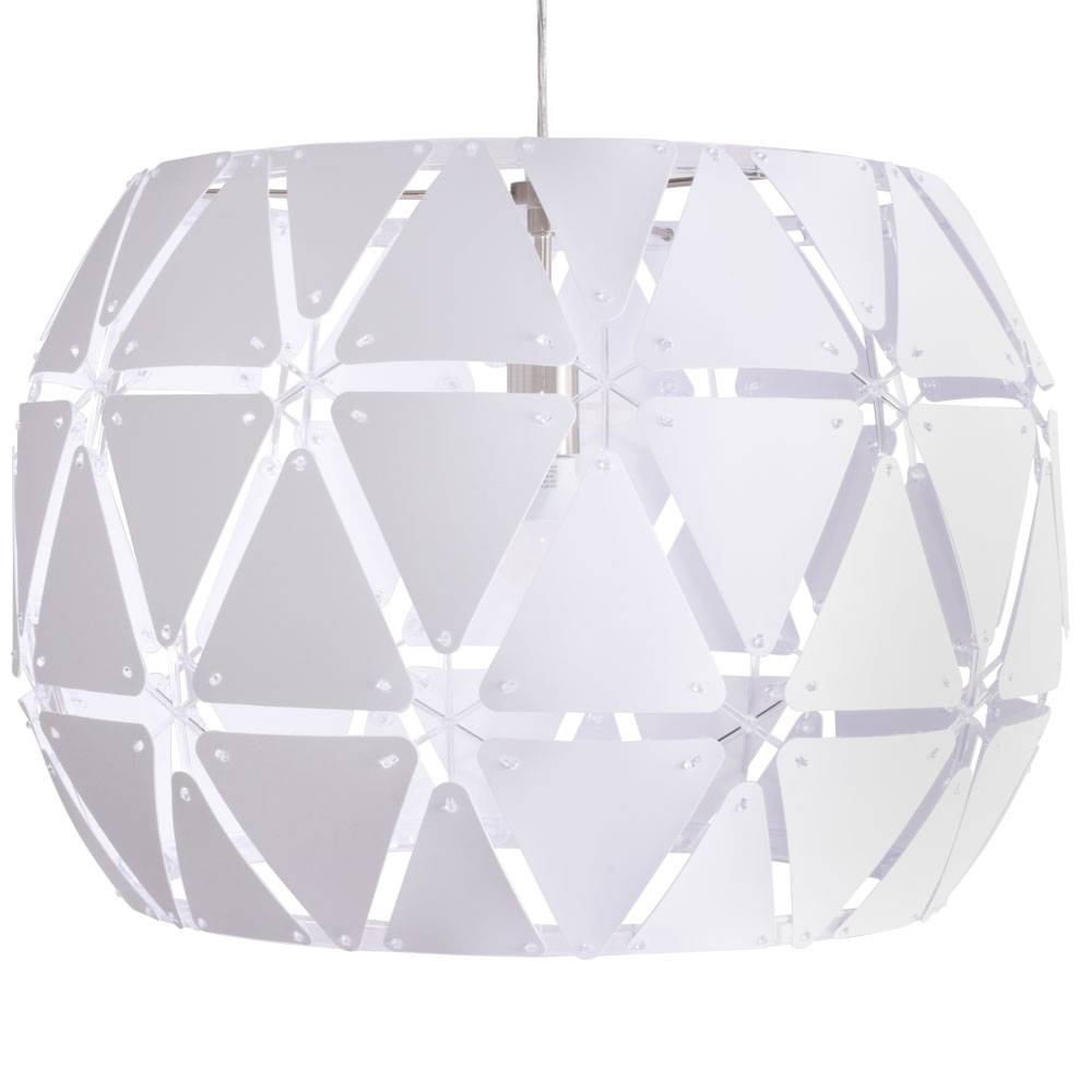 Design Pendel Leuchte dreieck Hänge Lampe weiß Steck Decken Strahler im Set inkl. LED Leuchtmittel