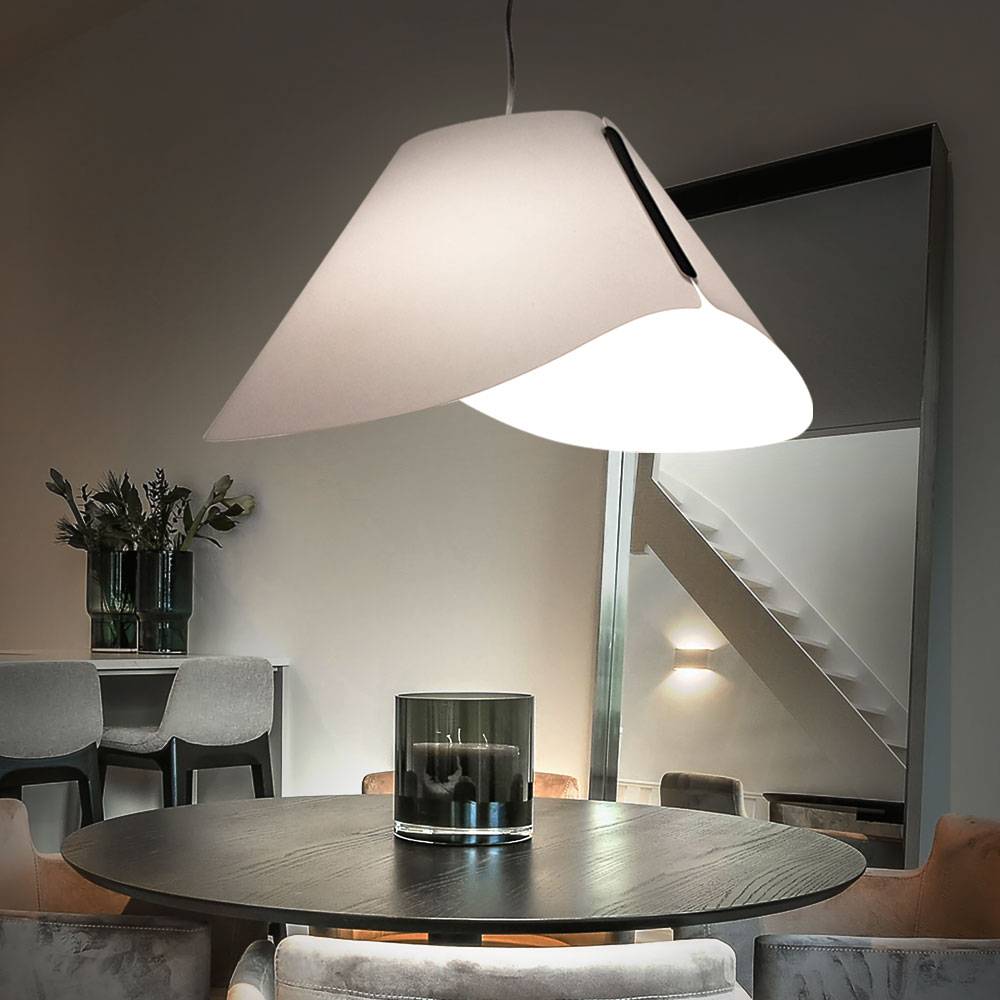 Pendel Lampe Schlaf Gäste Zimmer Beleuchtung Decken Hänge Leuchte weiß im Set inkl. LED Leuchtmittel