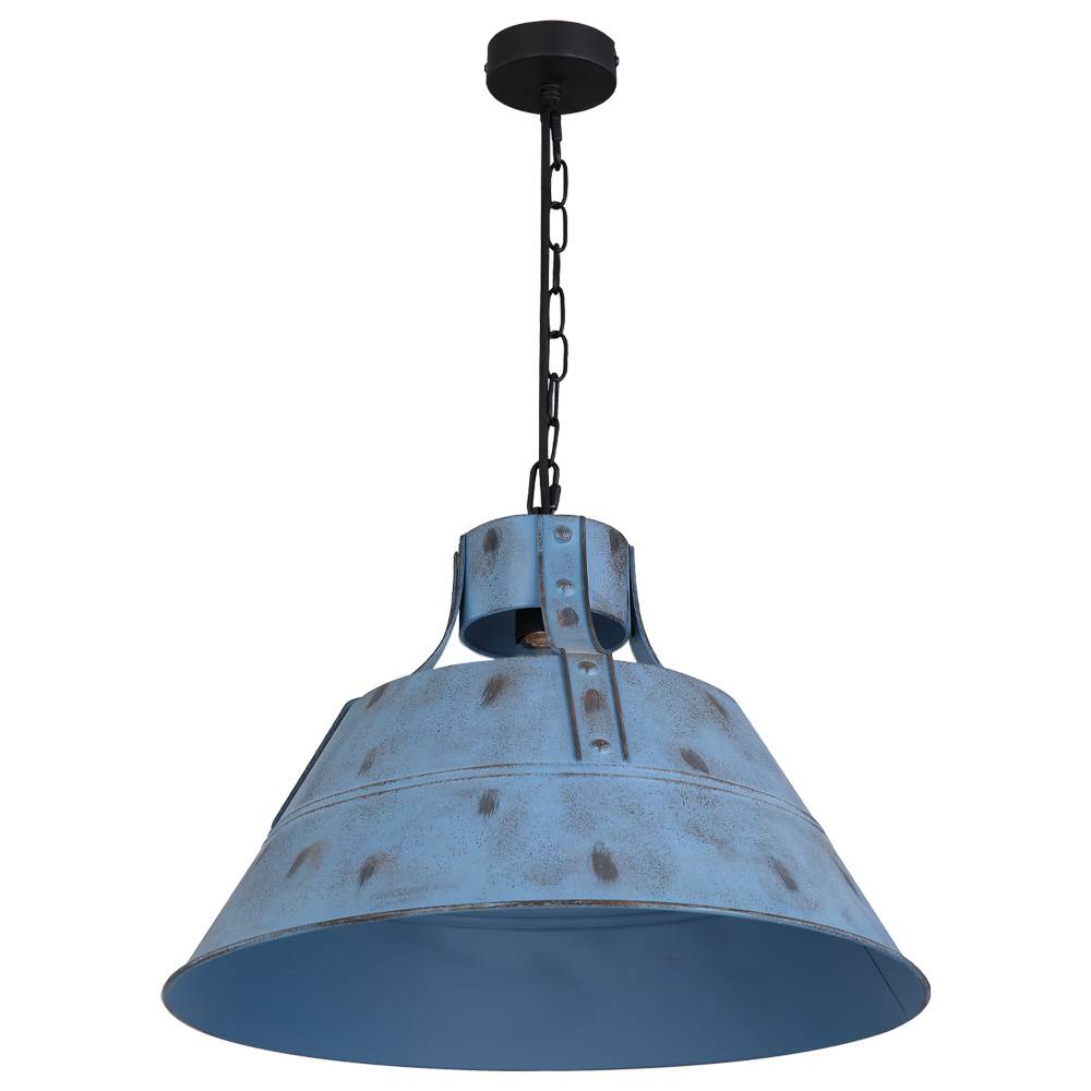 Decken Pendel Lampe Wohn Zimmer Industrie Design Hänge Leuchte blau im Set inkl. LED Leuchtmittel
