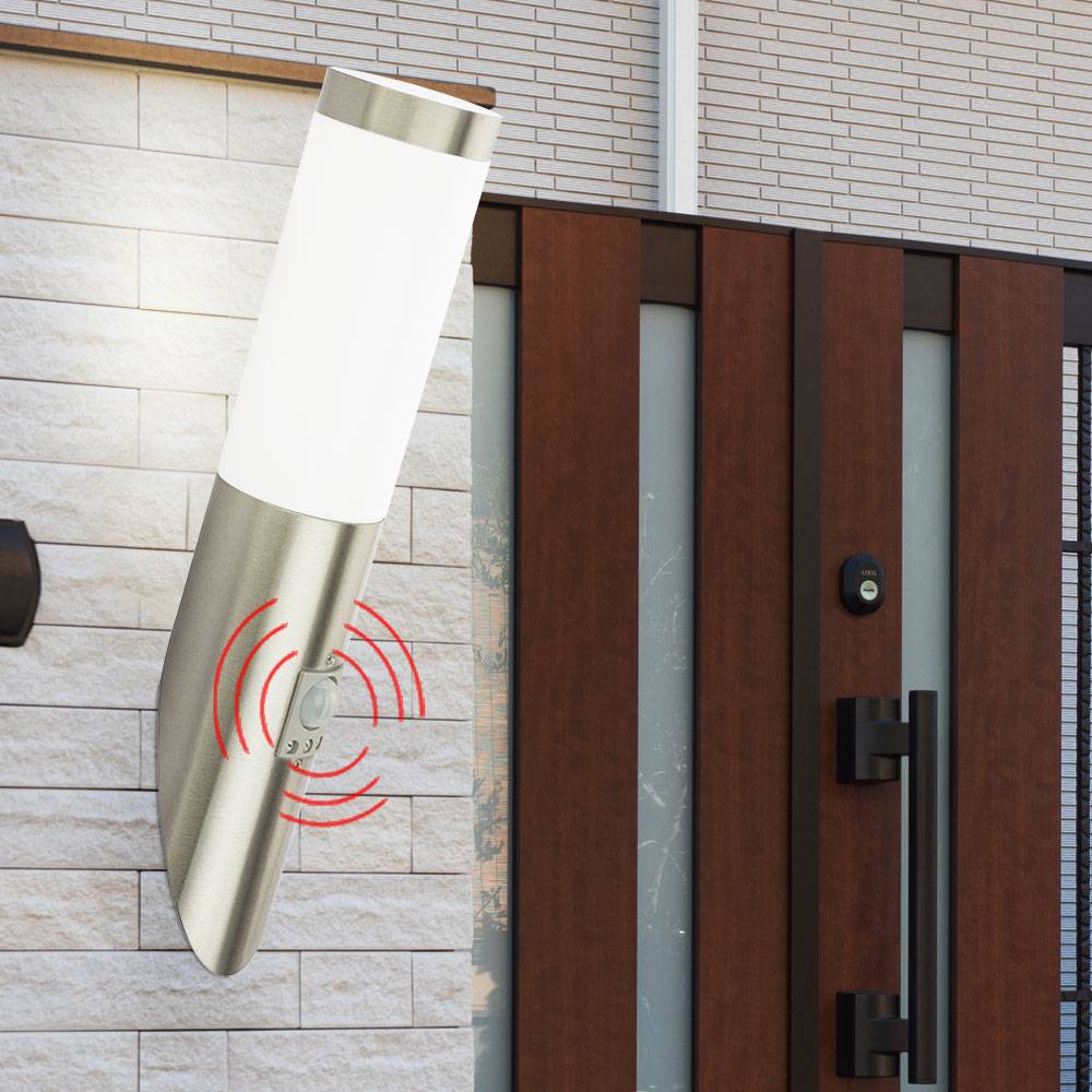 LED Außen Wand Leuchte Fassaden Edelstahl Strahler Terrassen Sensor Lampe