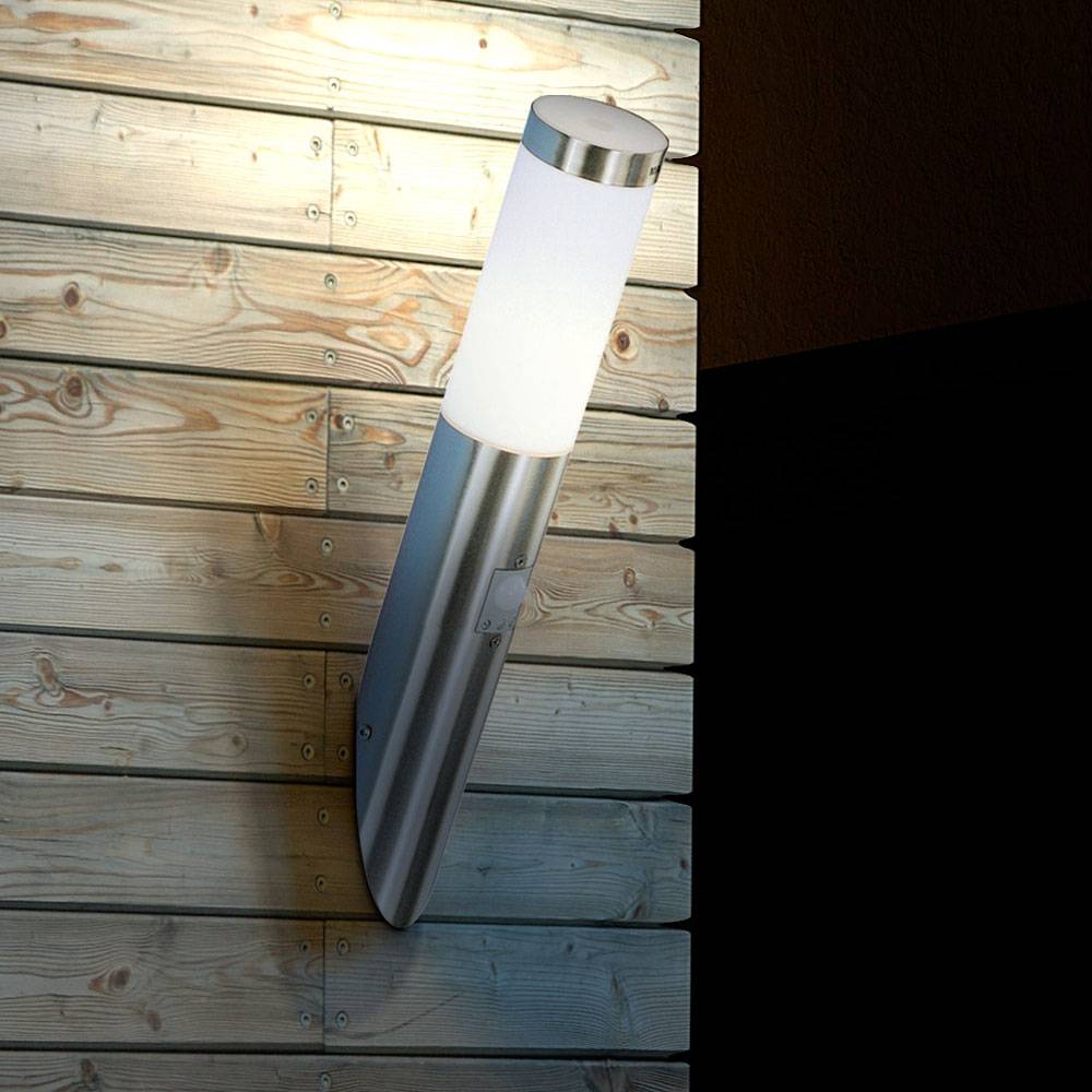LED Außen Wand Leuchte Fassaden Edelstahl Strahler Terrassen Sensor Lampe