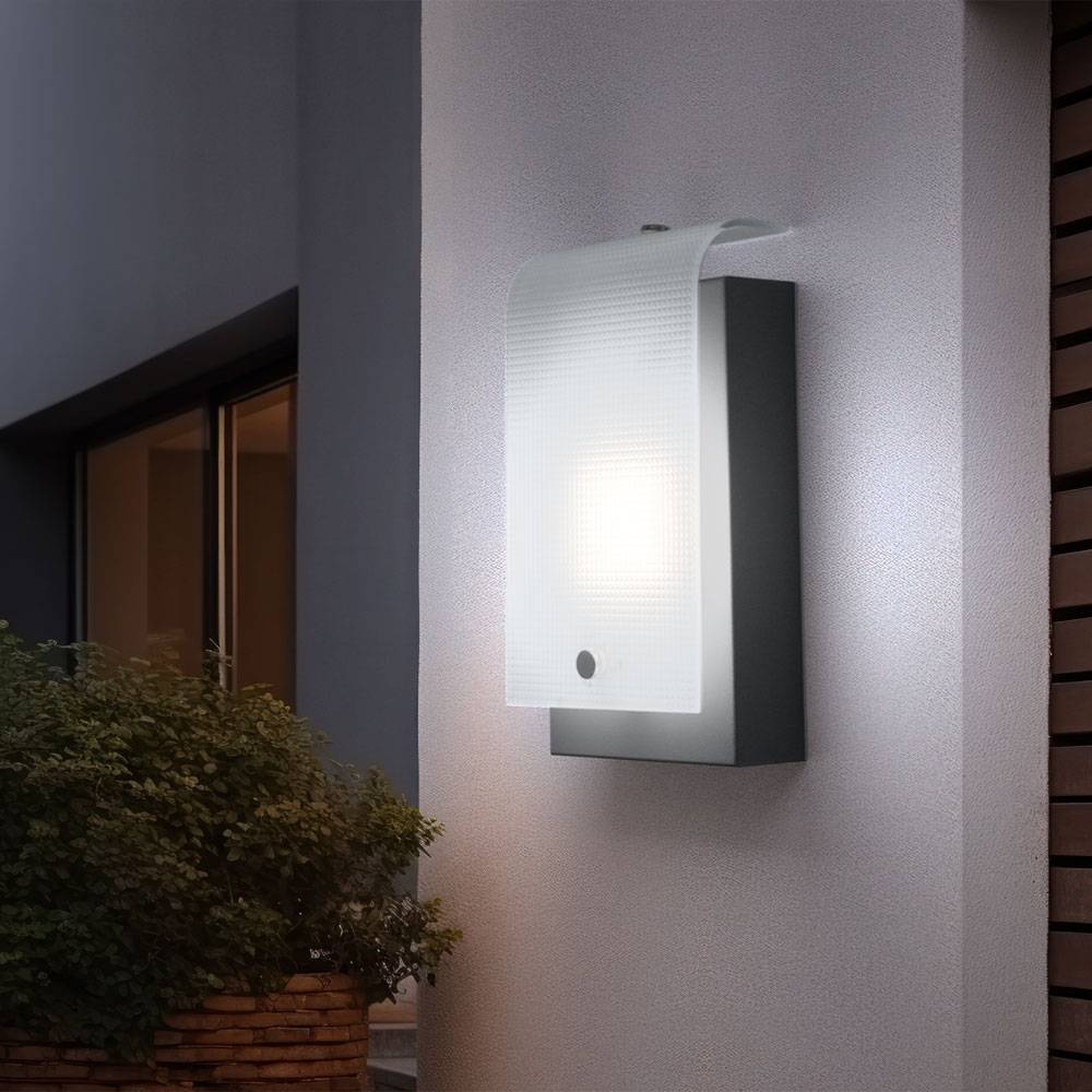 Wandleuchte Außenleuchte Garten silber Außenlampe Hauswandleuchte Balkon, Stahl verzinkt, 1x LED 3,7 Watt 320 Lumen warmweiß, LxBxH 12x7x22,5 cm