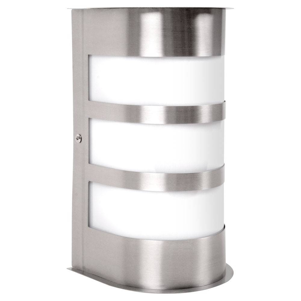 Außen Wand Lampe Metall IP44 Fassaden Edelstahl im Set inklusive LED-Leuchtmittel
