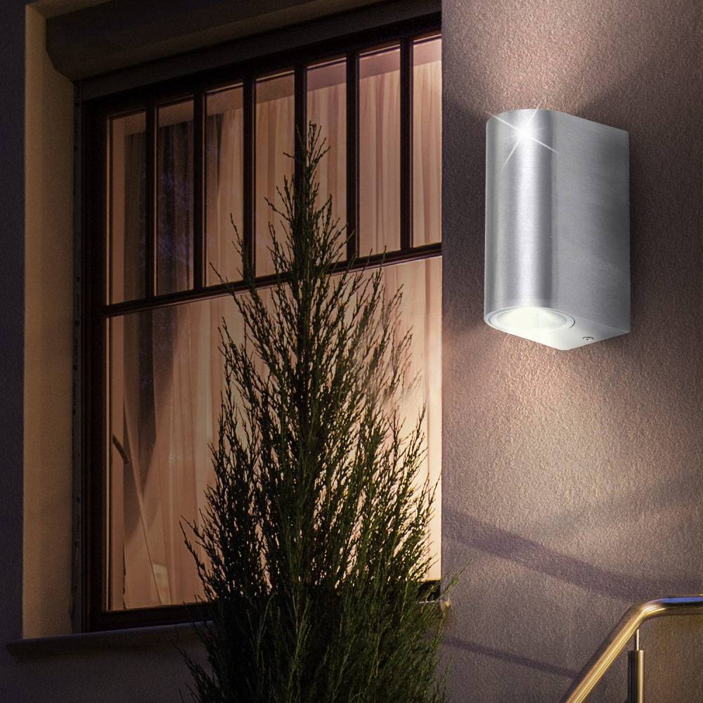 LED Wand Spot Strahler Lampe Leuchte Beleuchtung Sensor UP DOWN ALU Edelstahl Variante