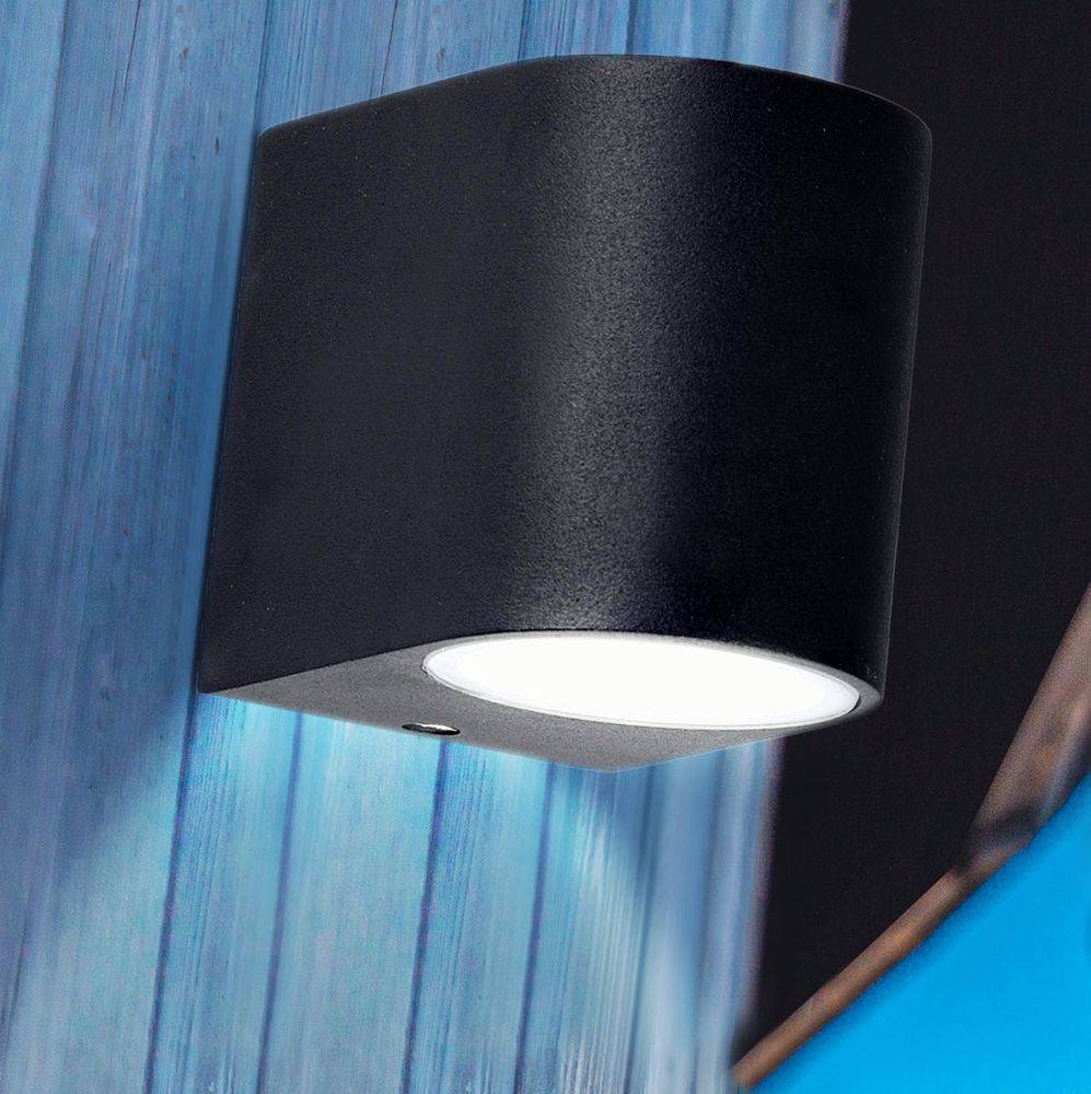 Außen Wand Strahler Spot Einfahrt Down Leuchte im Set inklusive LED Leuchtmittel