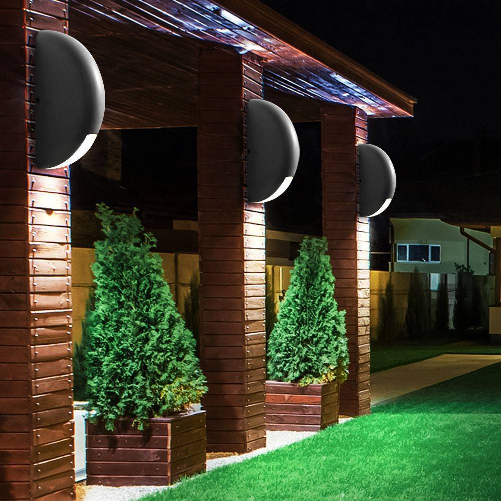 4er Set Hauswand Leuchten Außen Strahler Lampen im Set inklusive LED Leuchtmittel