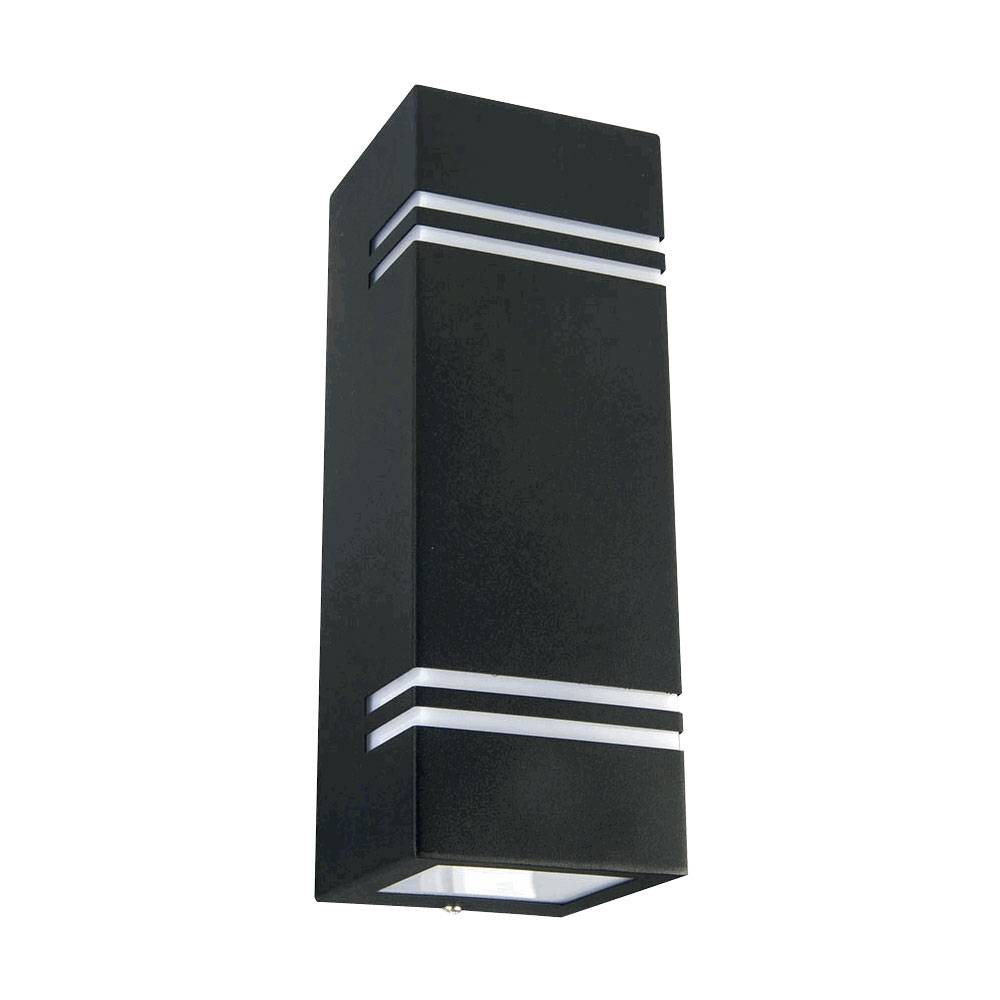 UP DOWN Wand Lampe Edelstahl Außen Fassaden Strahler Hof Beleuchtung Garten Leuchte schwarz