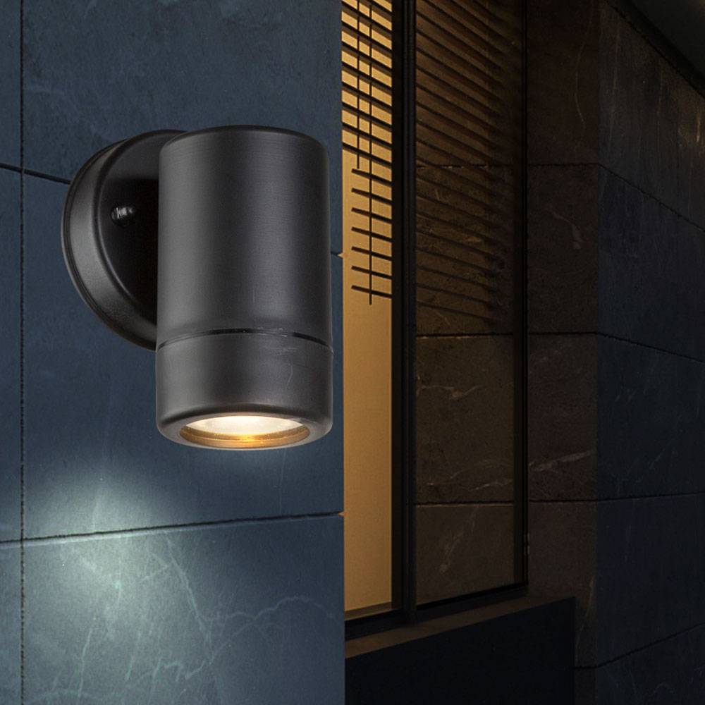Design Außen Bereich Wand Leuchte Down Strahler schwarz Terrassen IP44 Lampe