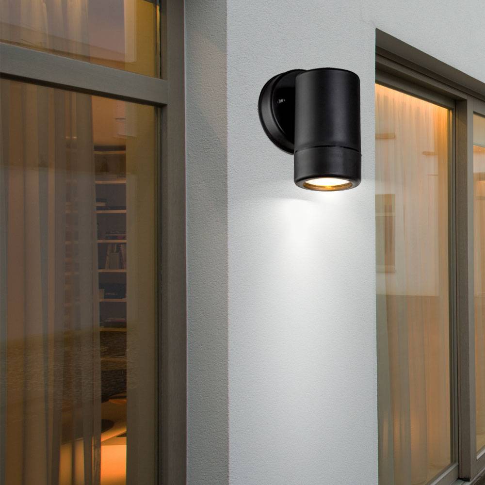 Design Außen Bereich Wand Leuchte Down Strahler schwarz Terrassen IP44 Lampe