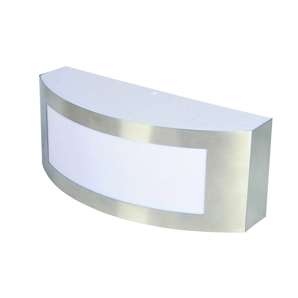 Design Außen Wand Lampe Garten Hof Strahler Edelstahl Leuchte im Set inkl. LED Leuchtmittel