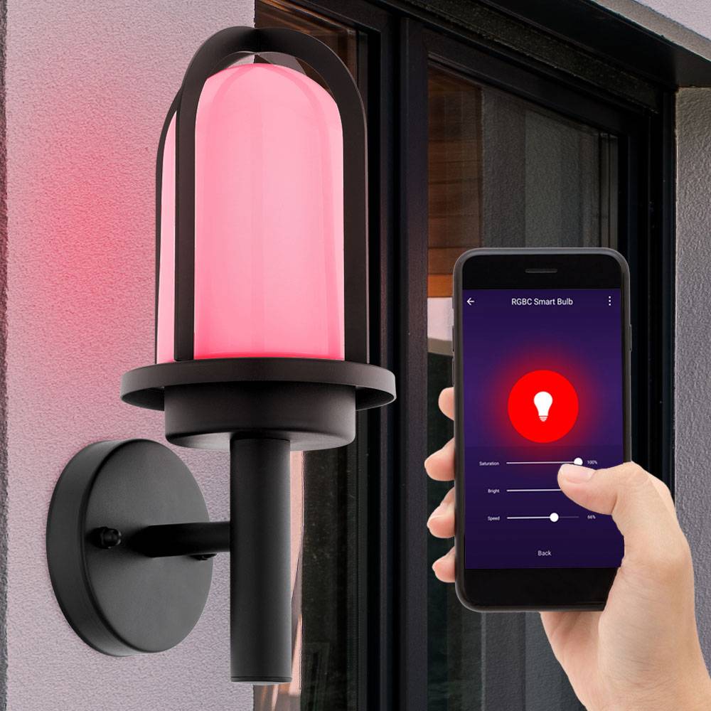 Smart RGB LED Außen Wand Lampe DIMMBAR Garten Veranda Beleuchtung steuerbar über Handy