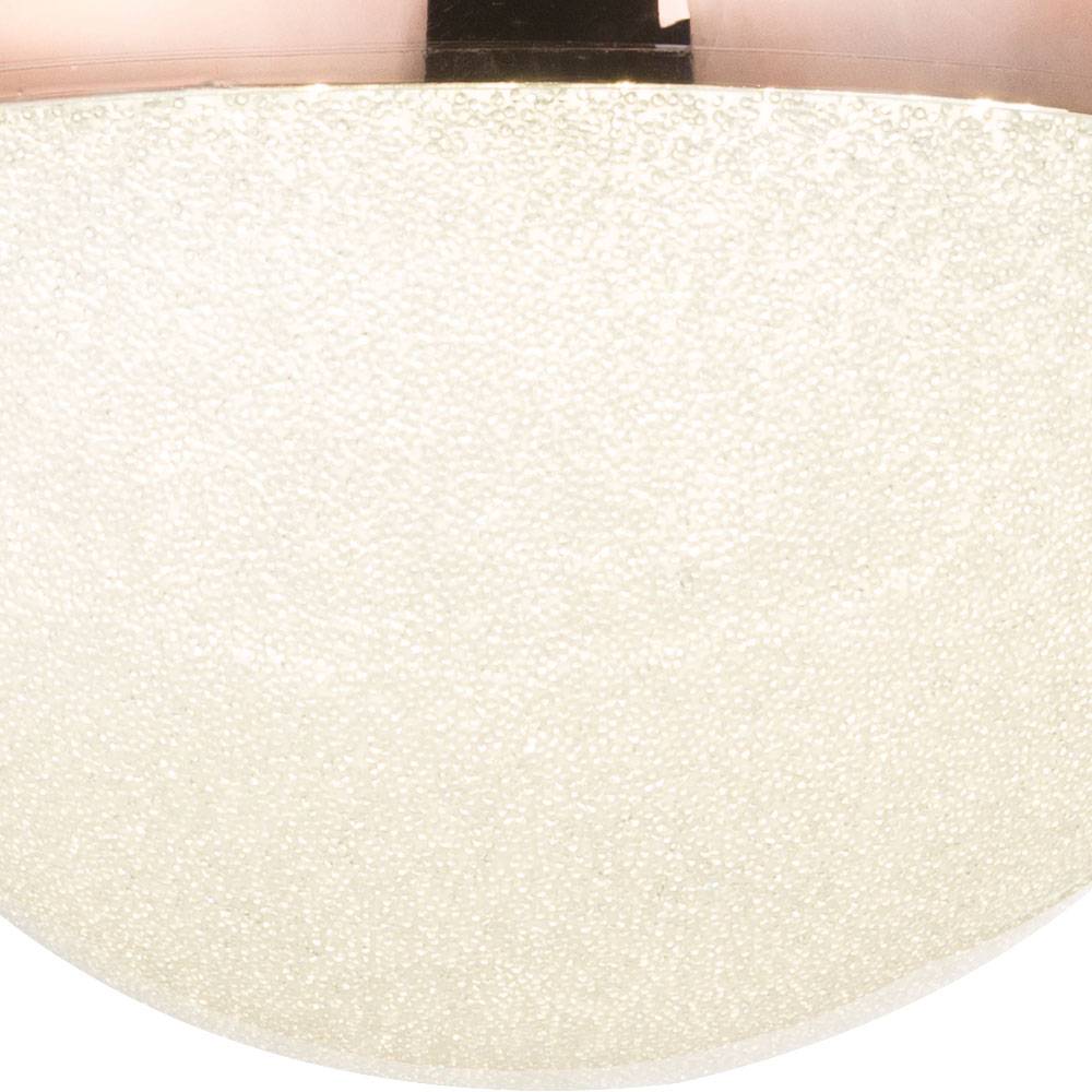 Pendelleuchte Esstischlampe LED Hängeleuchte Wohnzimmerleuchte, Kugel mit Kristallen, kupferfarben, 16W 1410lm neutralweiß, D 28 cm