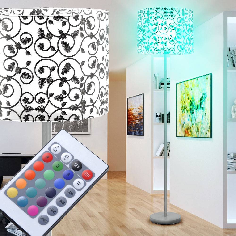 Steh Stand Leuchte Farbwechsel Beleuchtung im Set inklusive RGB LED Leuchtmittel