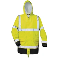 Warnschutz PU Regenjacke Manfred Gr.M gelb/schwarz Warnschutz PU Regenjacke Manfred Gr.M gelb/schwarz