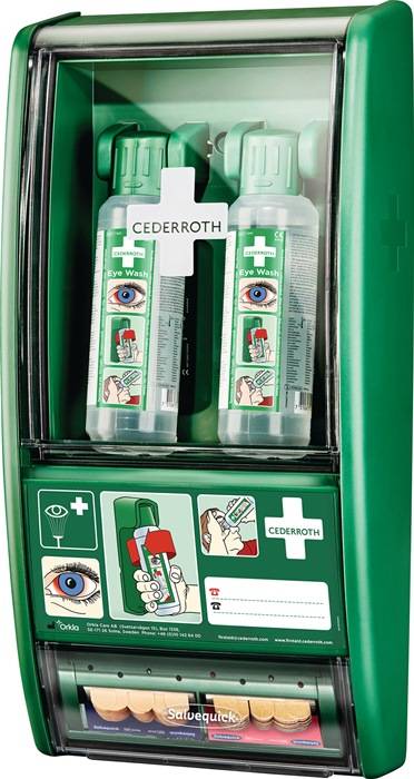 Augenspülstation 2 x 0,5 l,1 x Pflasterspender CEDERROTH…