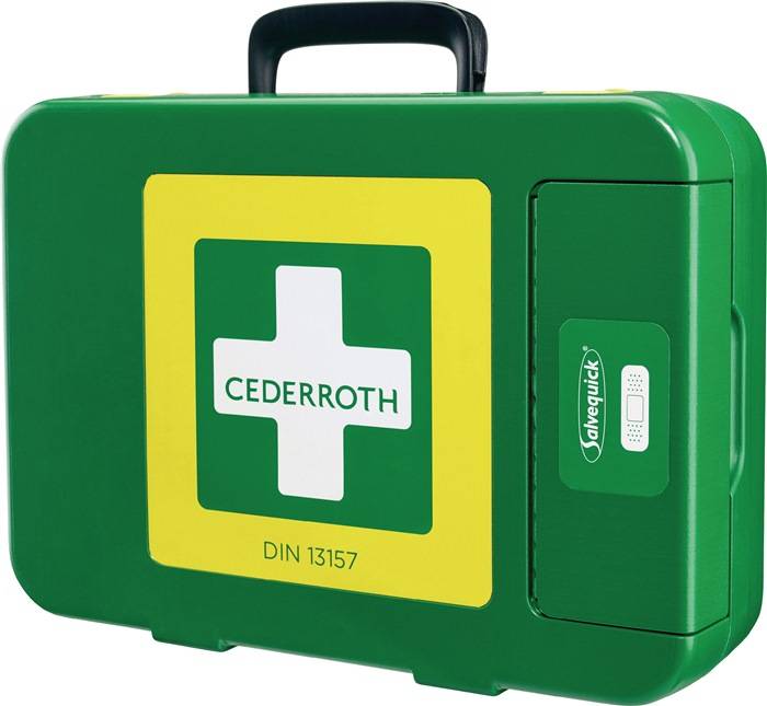 Erste Hilfe Koffer First-Aid-Kits B300xH420xT118ca.mm grün