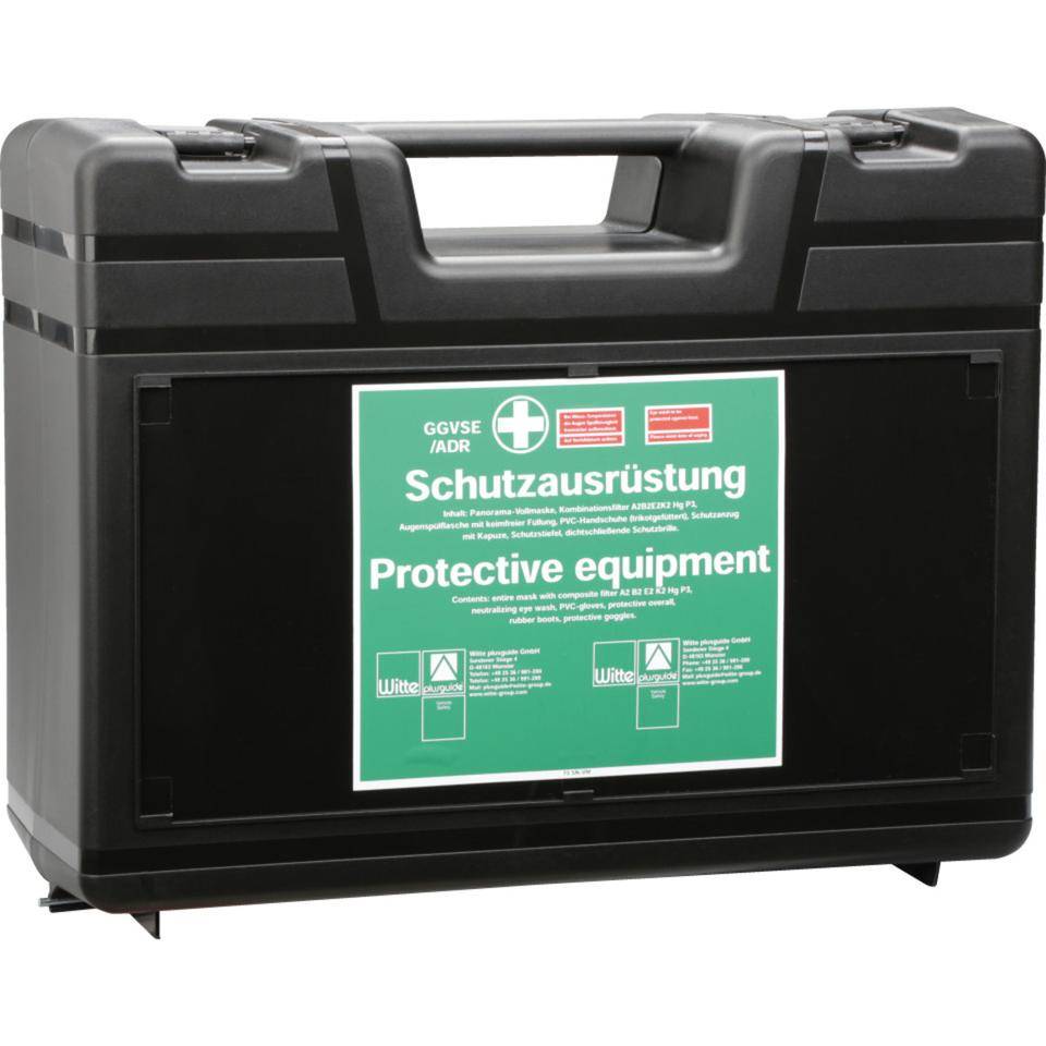 Gefahrgutkoffer Typ C, mit Schutzausrüstung, GGVSEB/ADR, Innenmaß: 420x305x155mm