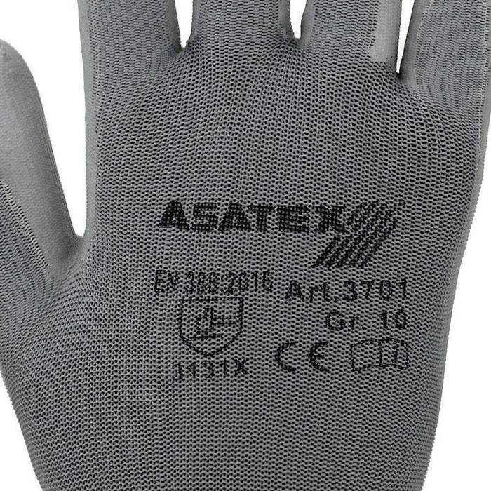 Handschuhe Gr.8 grau EN 388 PSA II Nyl.m.PU ASATEX
