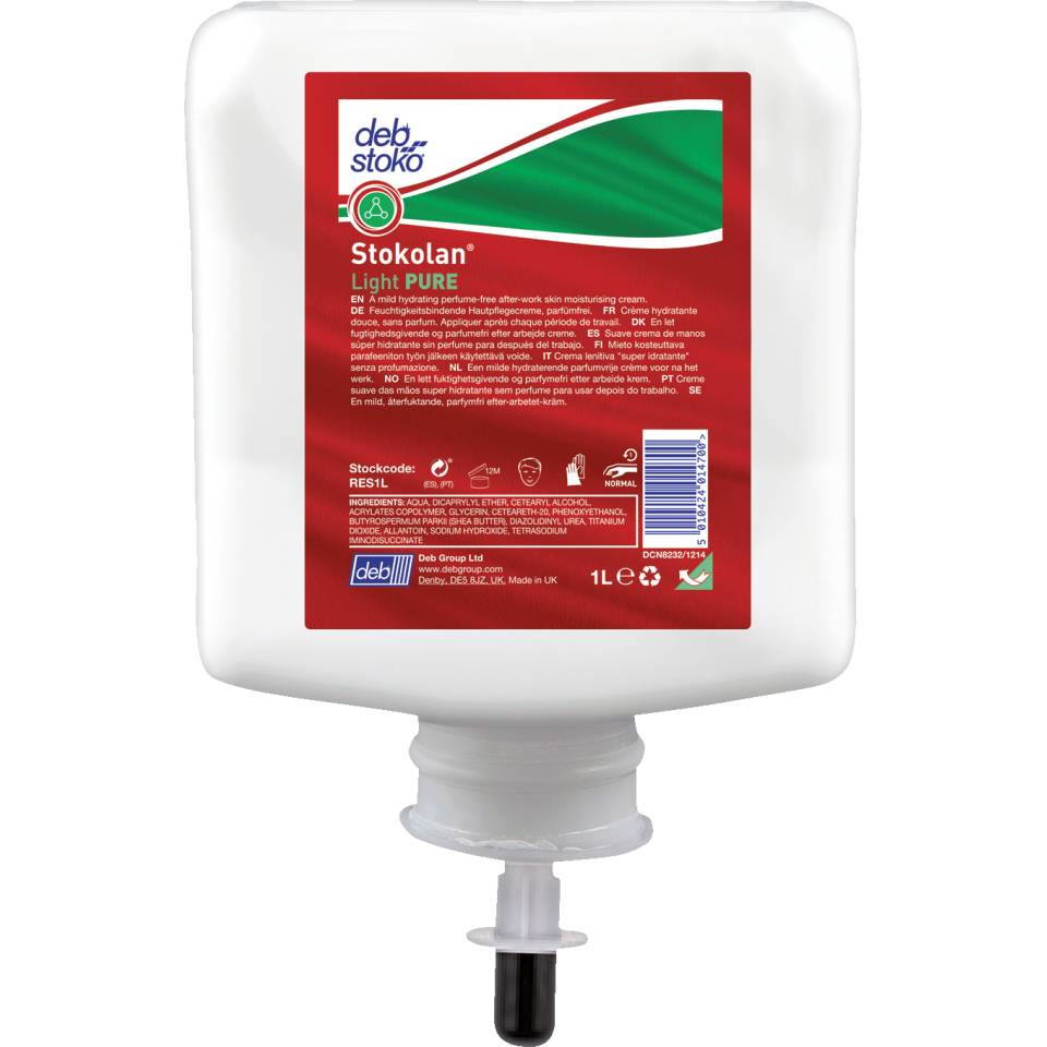 SC Johnson Hautpflegecreme Stokolan® LIGHT PURE, 1000ml/Kartusche
