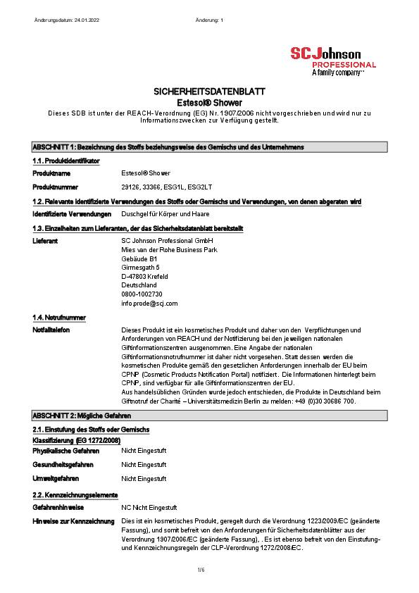 Hautreinigung Estesol® SHOWER 250ml Flasche