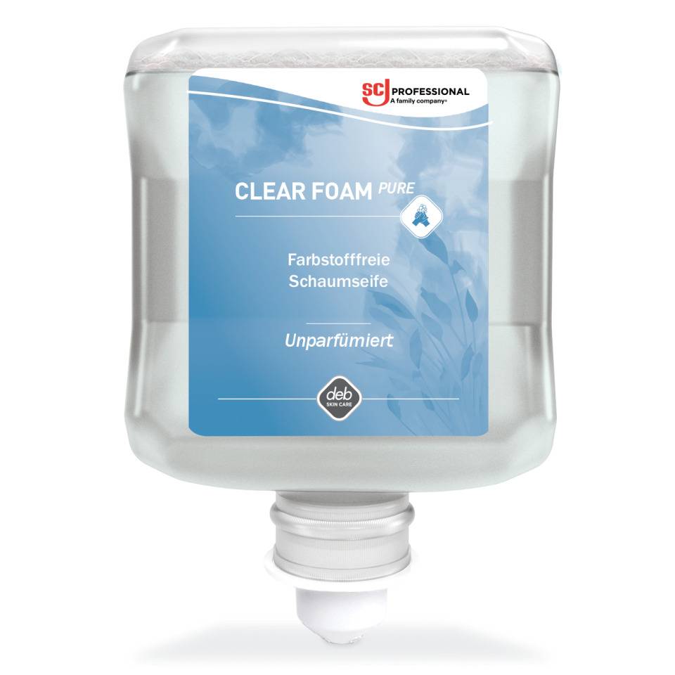 SC Johnson Schaumseife Clear Foam PURE, zur Handreinigung, 1000ml/Kartusche
