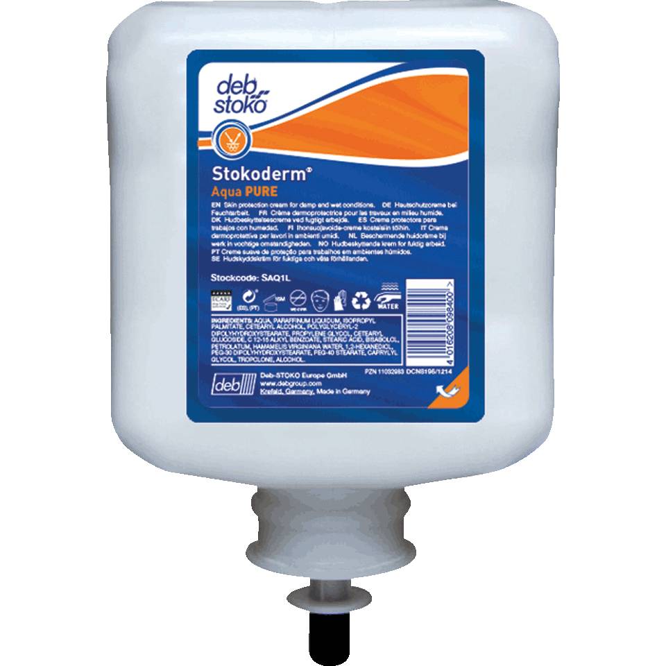 SC Johnson Hautschutzcreme Stokoderm® Aqua PURE, unparfümiert, 1000ml/Kartusche