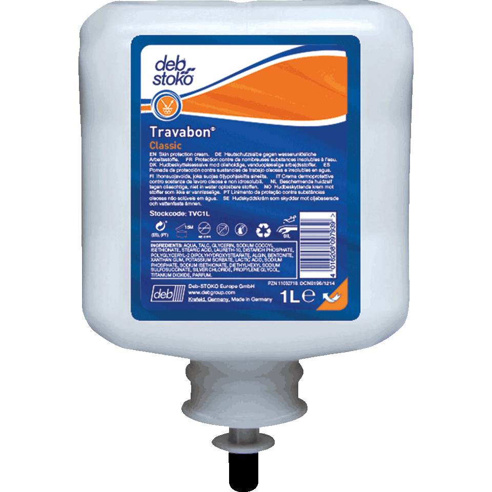 SC Johnson Hautschutzcreme Travabon®, bei starker Belastung, 1000ml/Kartusche