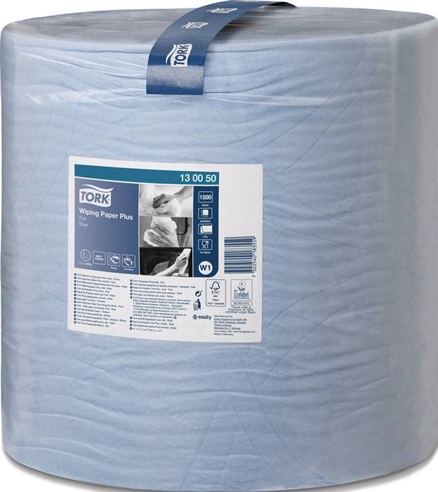 Putztuch TORK 130050 L340xB369ca.mm blau 2-lagig,Hybrid Rl.TORK