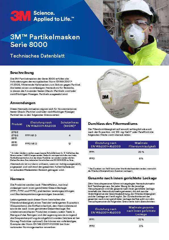 Atemschutzmaske 8812 FFP1/V NR D m.Ausatemventil 3M