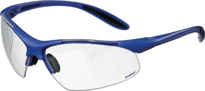 Schutzbrille DAYLIGHT PREMIUM EN 166 Bügel dunkelblau,Scheibe klar PC PROMAT
