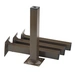 Möbelfuß schwarz RAL 9005 25x25mm H.300mm Platte ELEMENT SYSTEM Möbelfuß schwarz RAL 9005 25x25mm H.300mm Platte ELEMENT SYSTEM