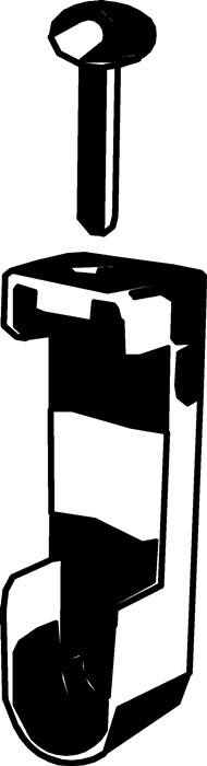 Schrankrohrlager 11118 Zinkdruckg.vern.Wm.30x15mm PG