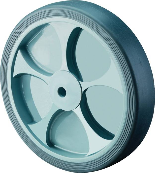 Ersatzrad D.100mm Trgf.110kg Gum.grau Achs-D.12mm Nabenl.40mm BS ROLLEN