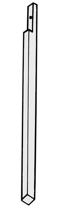 Treibriegelstange m.Aussparung eins.1250mm D.16mm STA hell verz.DENI…