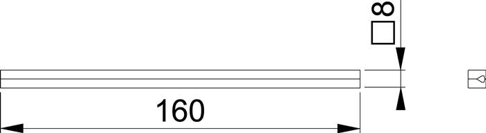 VK Profilstift 4-KT.8x160mm Fe verz.2-tlg.HOPPE