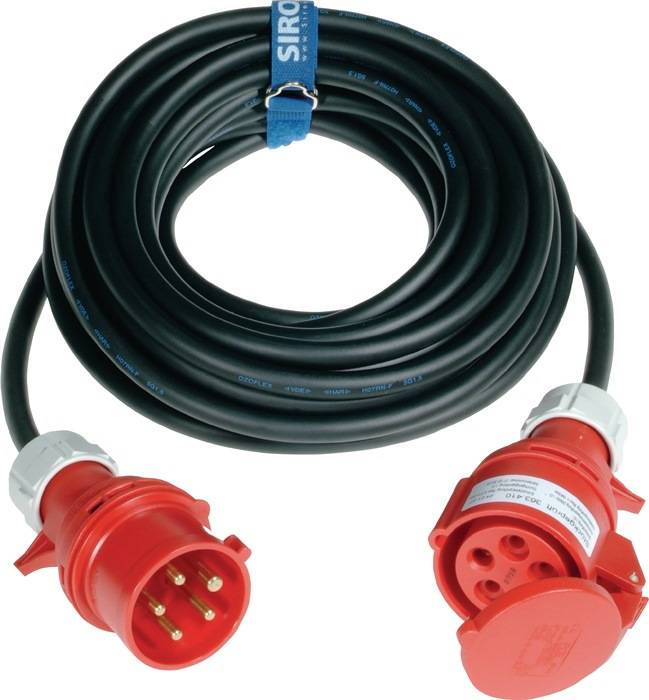 CEE-Verlängerung 16 A 400 V 10m H07RN-F 5x2,5 mm² schwarz IP44