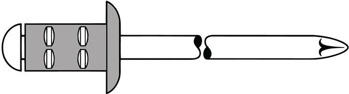 Blindniet PolyGrip® Nietschaft dxl 4,0x10,0mm Alu/Edelstahl 500 St.GESIPA