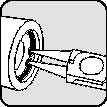 Sicherungsringzange J 1 f.Bohrungen D.12-25mm pol.PROMAT