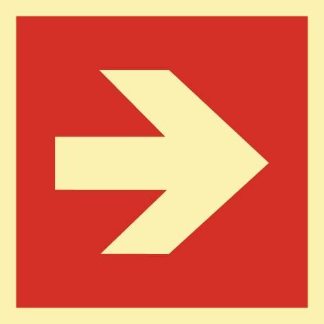 Brandschutzzeichen DIN EN ISO 7010 L148xB148mm Pfeil ger.Ku.