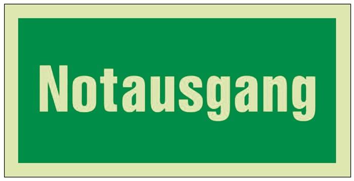 Rettungszeichen BGV A8 L297xB148mm Notausgang grün/weiß Ku.