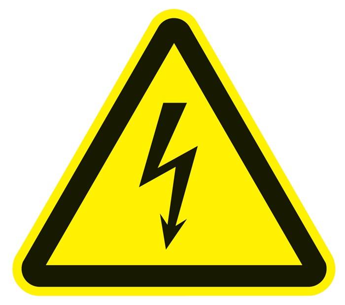 Warnzeichen ASR A1.3/DIN EN ISO 7010 200mm Warnung vor Spannung Folie