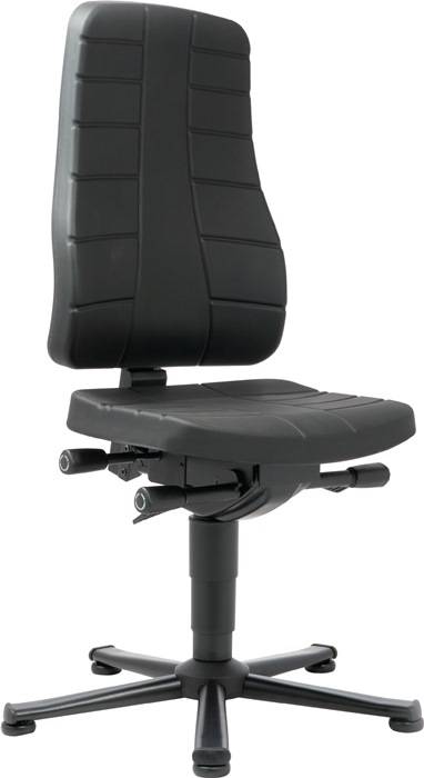 Arbeitsdrehstuhl Highline Bodengleiter Integralschaum schwarz 450-600mm BIMOS