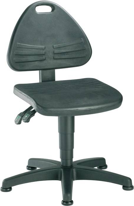 Arbeitsdrehstuhl ISITEC Bodengleiter Integralschaum schwarz 430-600mm BIMOS…
