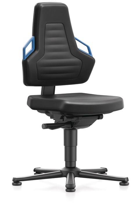 Arbeitsdrehstuhl Nexxit Gleiter Integralschaum schwarz Griff blau 450-600mm…