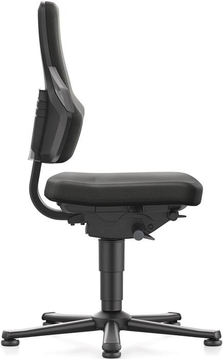 Arbeitsdrehstuhl Nexxit Gleiter Kunstlederpolster schwarz Griff grau 450-600mm