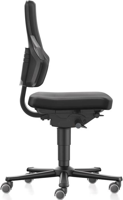 Arbeitsdrehstuhl Nexxit Rl.Supertec-Gewebe schwarz Grifffarbe grau 450-600mm…