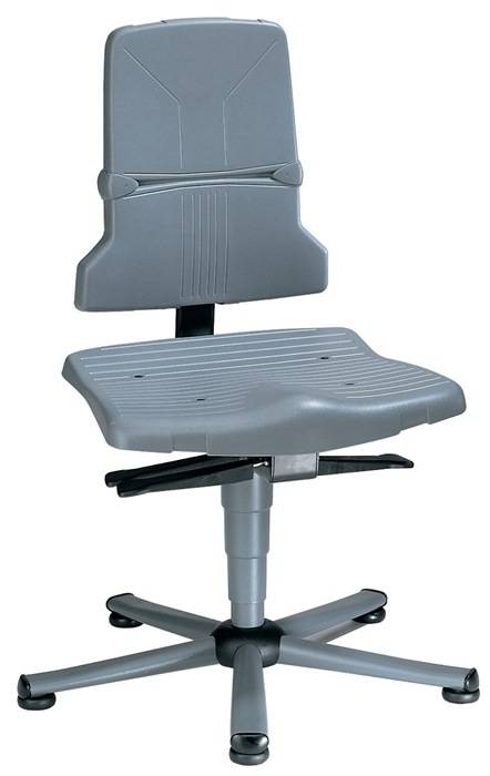 Arbeitsdrehstuhl Sintec B BodengleiterPP grau 430-580mm BIMOS