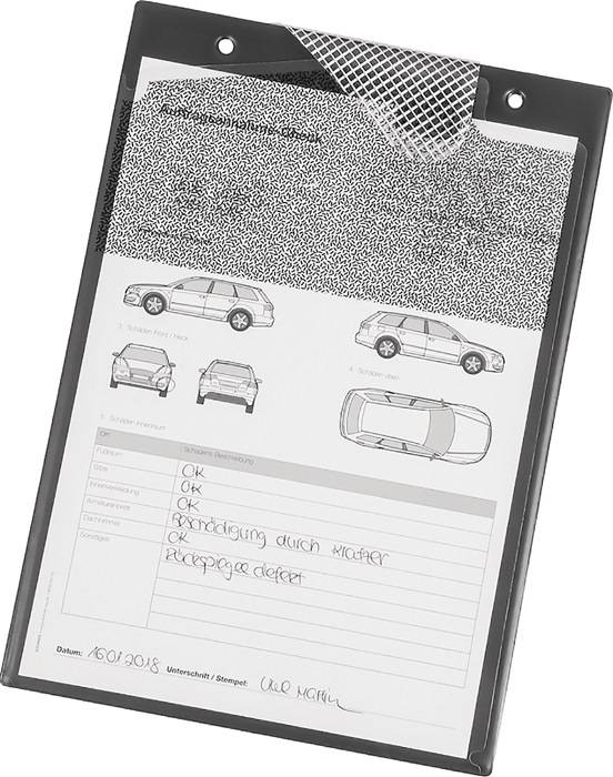 Auftragstasche m.Klettverschluss,Kordel u.2 Fächer DIN A4 grau VE=10 St.EICHNER